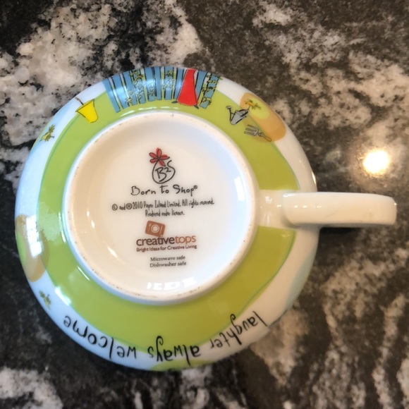 Creative Tops Teapot with Cup “ Born to Shop” Northamptonshire England - Picture 5 of 8